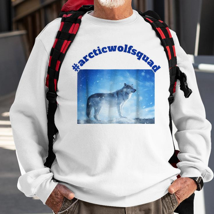Arctic Wolf Squad Sweatshirt Gifts for Old Men