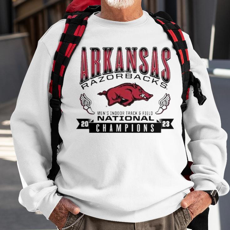 Arkansas National Champions 2023 Men’S Indoor Track &Amp Field Sweatshirt Gifts for Old Men