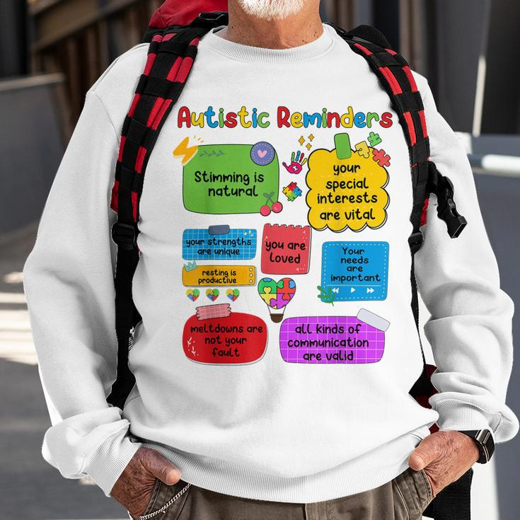 Autistic Reminders Puzzle Autism Awareness Special Education Sweatshirt Gifts for Old Men