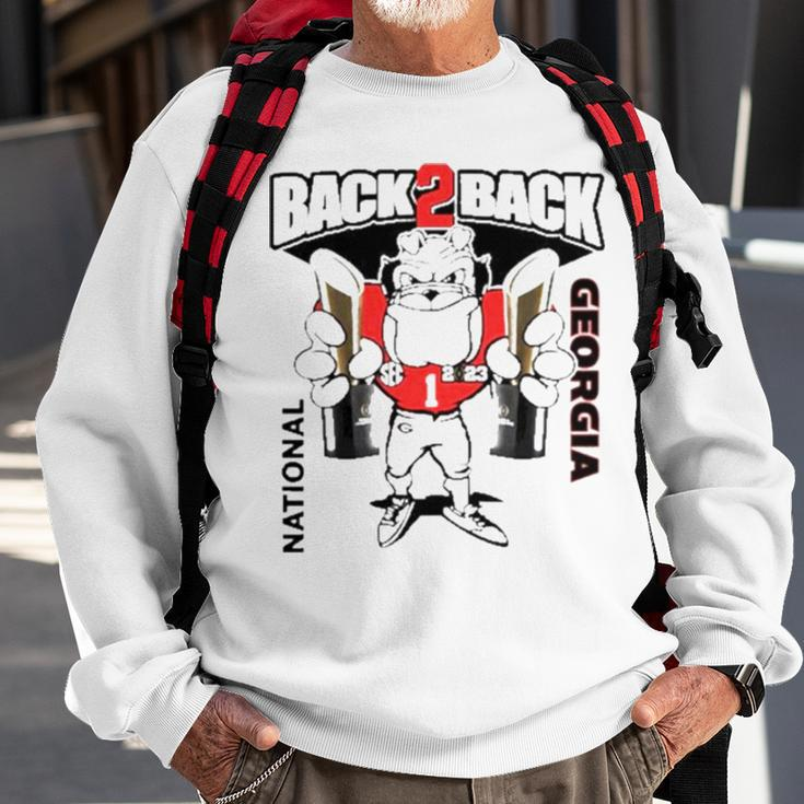 Back 2 Back Georgia Character National Champions Sweatshirt Gifts for Old Men