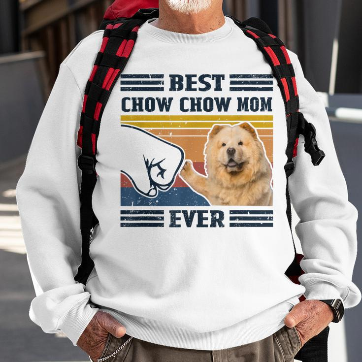 Best Chow Chow Dog Mom Ever Bump Fit Funny Dog Lover Gift Sweatshirt Gifts for Old Men