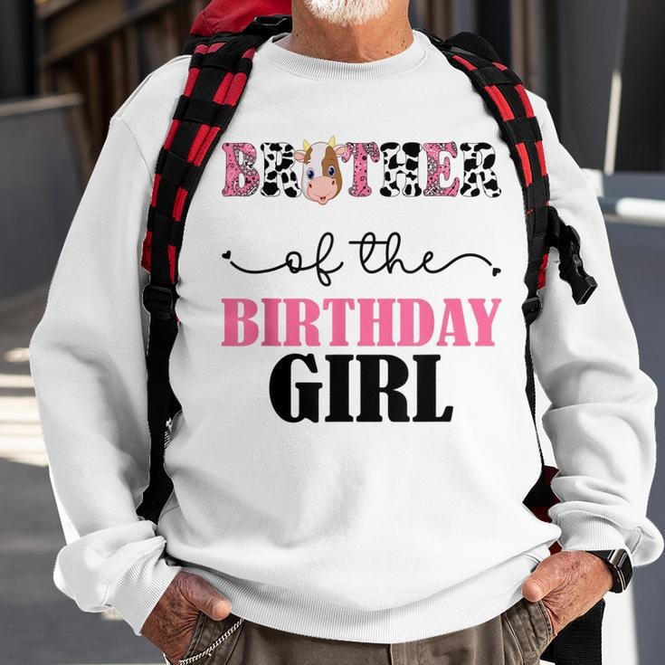 Brother Of The Birthday For Girl Cow Farm 1St Birthday Cow Sweatshirt Gifts for Old Men