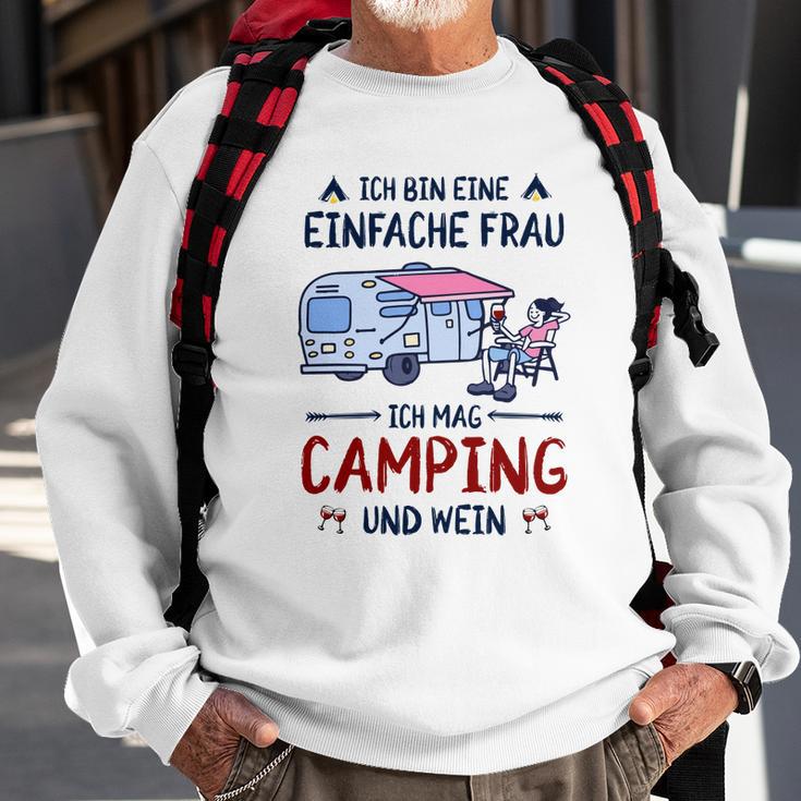 Camping Ich Bin Einfache Frau Sweatshirt Geschenke für alte Männer