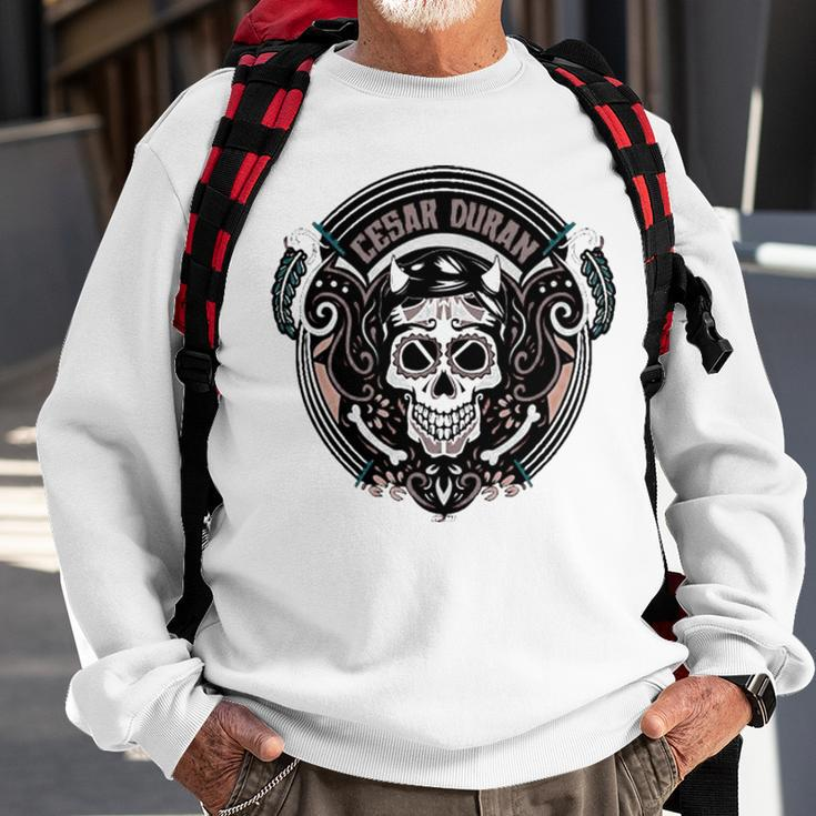 Cesar Duran Sugar Skull Sweatshirt Gifts for Old Men