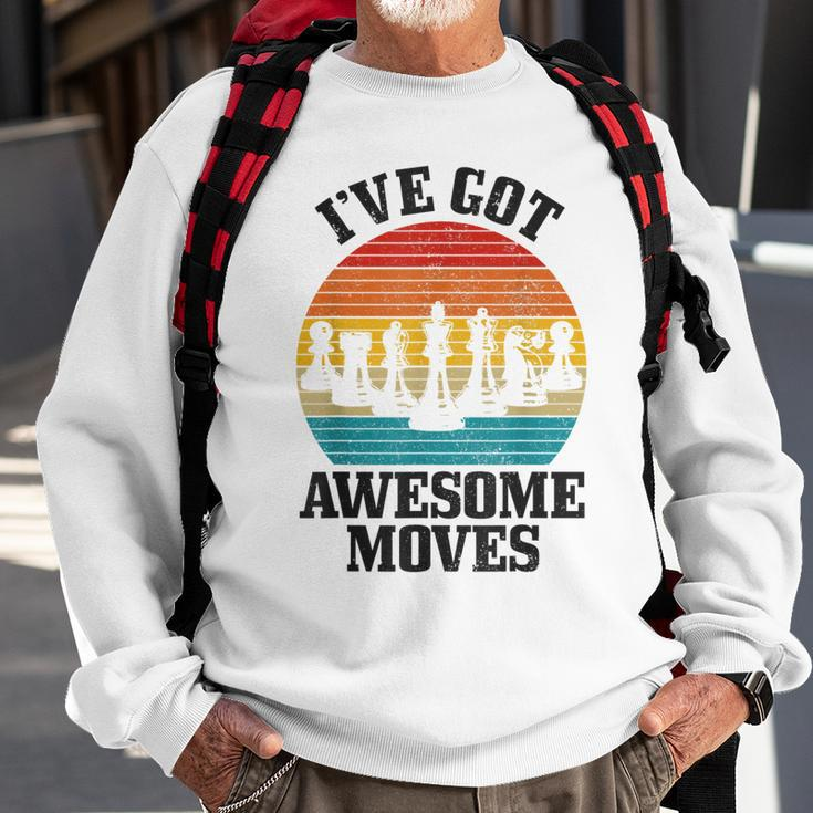 Chess Master Ive Got Awesome Moves Vintage Chess Player Sweatshirt Gifts for Old Men