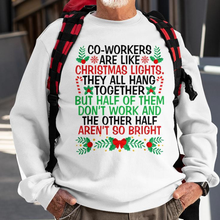 Co Workers Are Like Christmas Funny Christmas Lights Pajamas Men Women Sweatshirt Graphic Print Unisex Gifts for Old Men