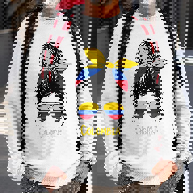 Colombiana Colombian Girl Mujer Colombia Sweatshirt Gifts for Old Men