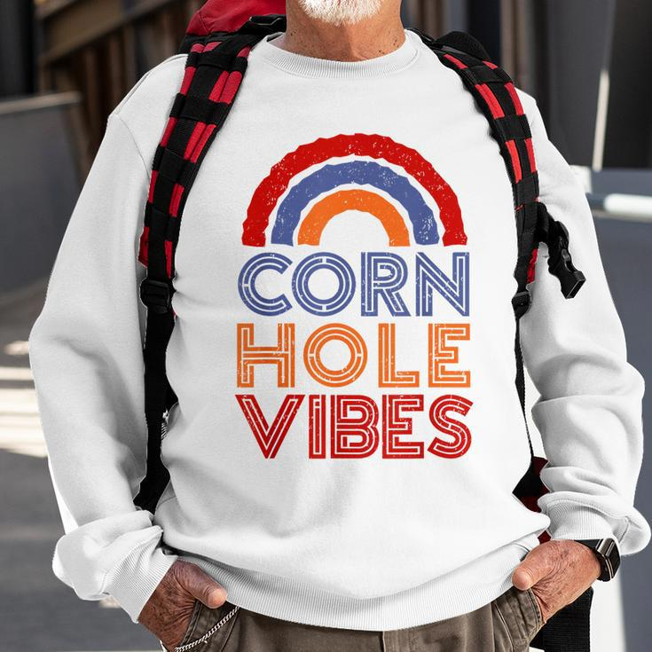 Cornhole Vibes Cornhole For Cornhole Player Sweatshirt Gifts for Old Men