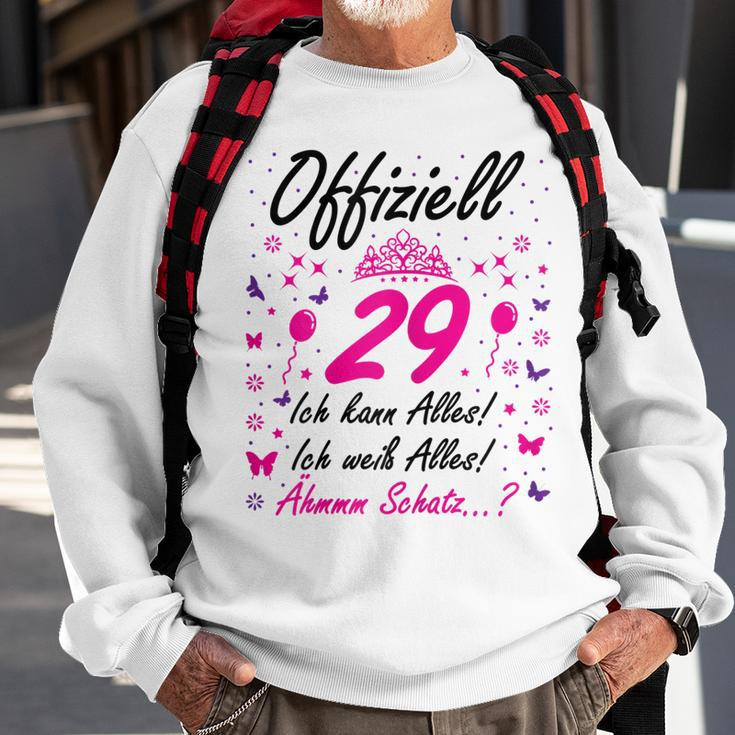 Damen 29 Geburtstag Lustig Offiziell 29 Ich Kann AllesSchatz Sweatshirt Geschenke für alte Männer