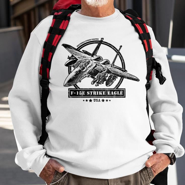 F-15E Strike Eagle Fighter Aircraft Sweatshirt Gifts for Old Men