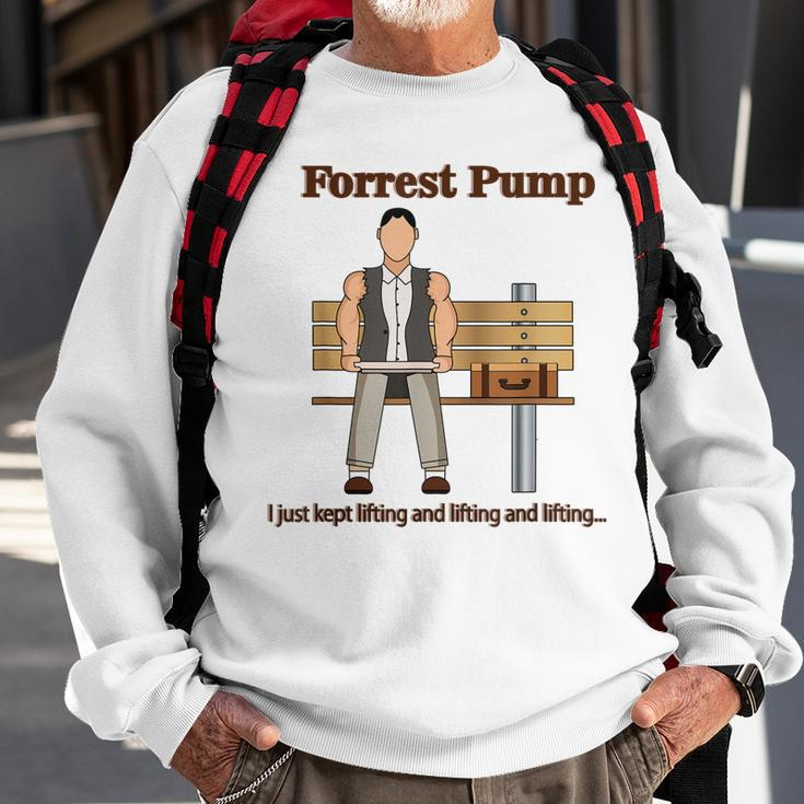 Forrest Pump Funny Powerlifting Weightlifting Bodybuilding Sweatshirt Gifts for Old Men