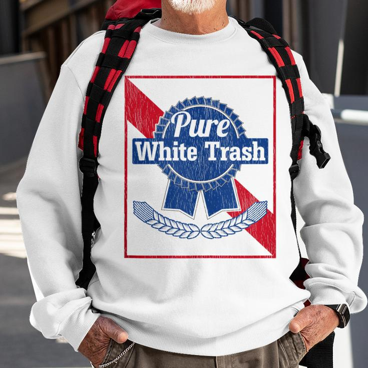 Funny Redneck Pure White Trash Sweatshirt Gifts for Old Men