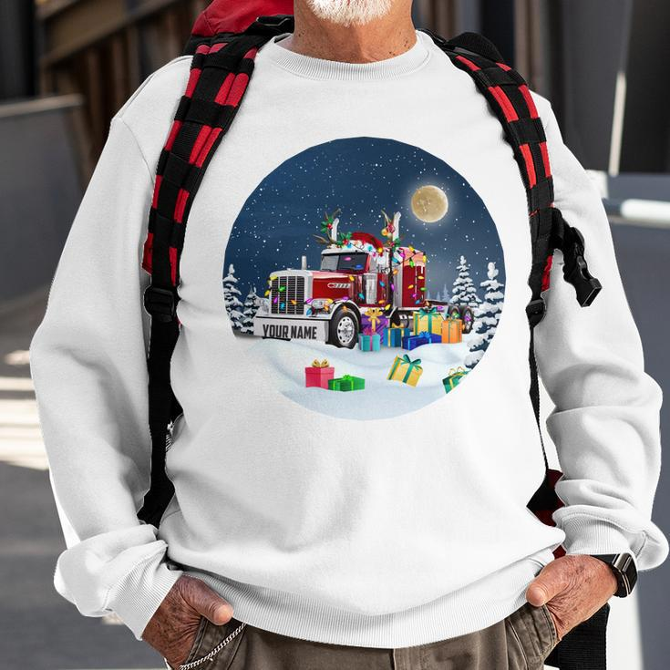 Gift For Trucker - Porcelain Ornament - Circle Sweatshirt Gifts for Old Men