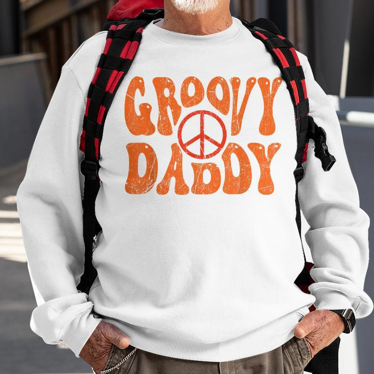 Groovy Daddy 70S Aesthetic Nostalgia 1970S Retro Dad Sweatshirt Gifts for Old Men