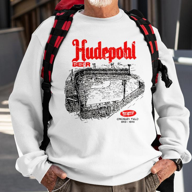 Hudepohl Beer Crosley Field Sweatshirt Gifts for Old Men