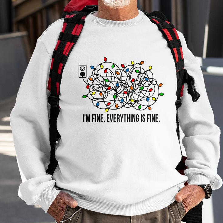 Im Fine Everything Is Fine Christmas Sweatshirt Gifts for Old Men
