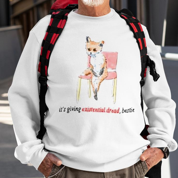 It’S Giving Existential Dread Bestie Sweatshirt Gifts for Old Men