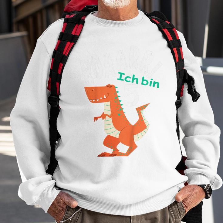 Kinder Dino Geburtstag Roaaar Ich Bin 5 Jahre Dinosaurier Sweatshirt Geschenke für alte Männer