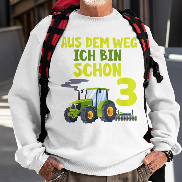 Kinder Ich Bin Schon 3 Traktor Sweatshirt für Jungen, Trecker Motiv Geschenke für alte Männer