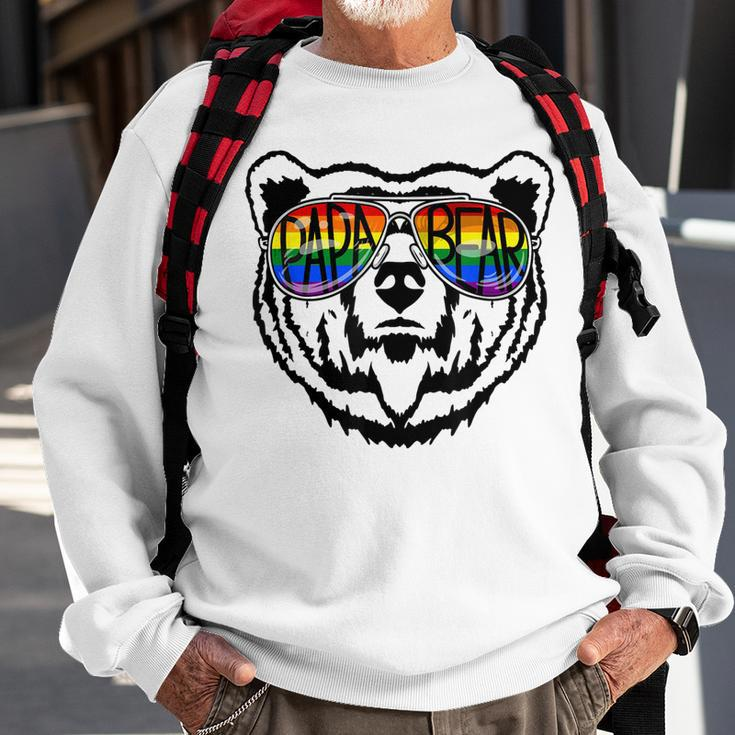 Lgbt Daddy Papa Bear Gay Pride Proud Dad Fathers Day Gift For Mens Sweatshirt Gifts for Old Men