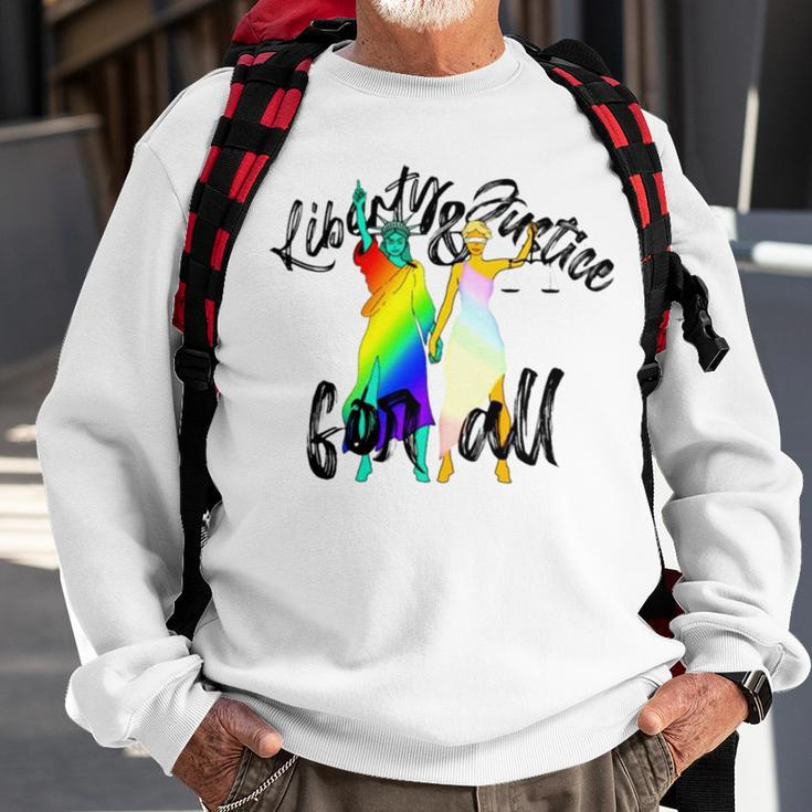 Liberty And Justice For All Sweatshirt Gifts for Old Men