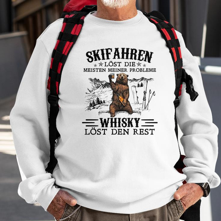Lustiges Skifahren und Whisky Herren Sweatshirt - Spruch für Ski-Liebhaber Geschenke für alte Männer