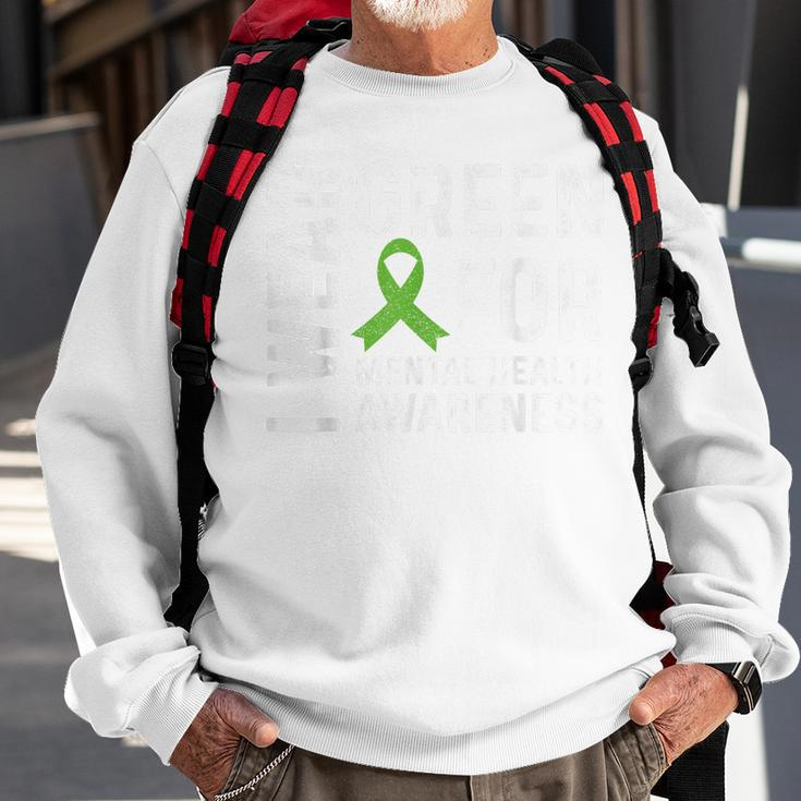 Mental Health Awareness We Wear Green Mental Health Matters Sweatshirt Gifts for Old Men