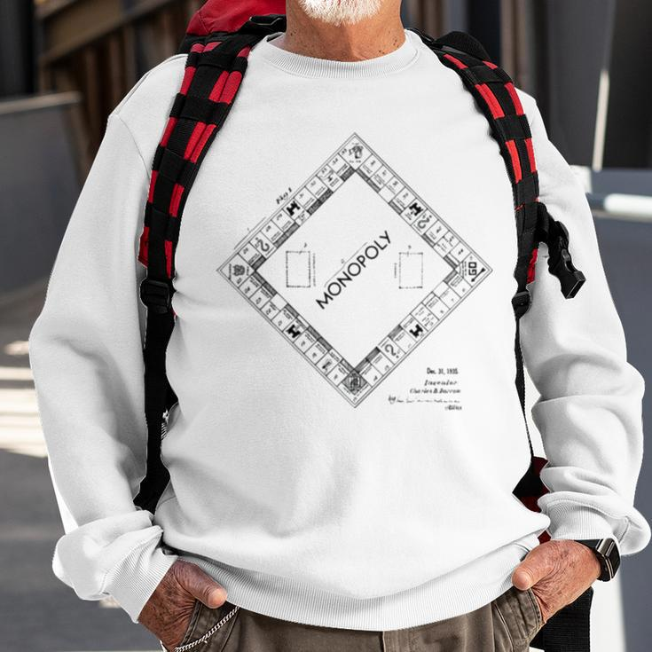 Monopoly Boardgamer Patent Image Sweatshirt Gifts for Old Men