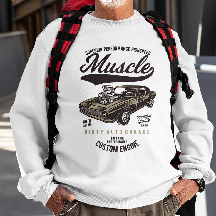 Muscle Car Club Sweatshirt Gifts for Old Men