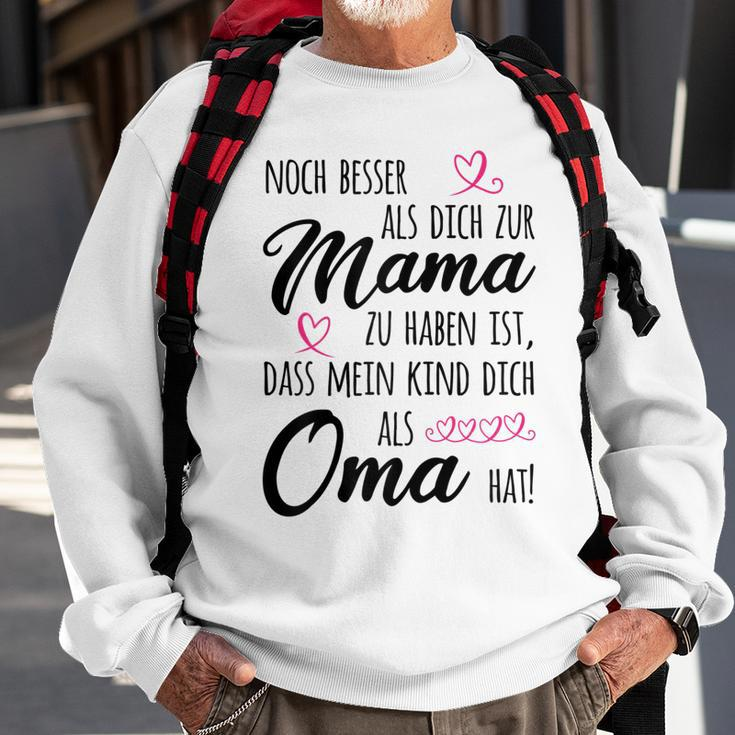Omi Besser als Mama Sweatshirt, Lustiges Oma Großmutter Tee Geschenke für alte Männer