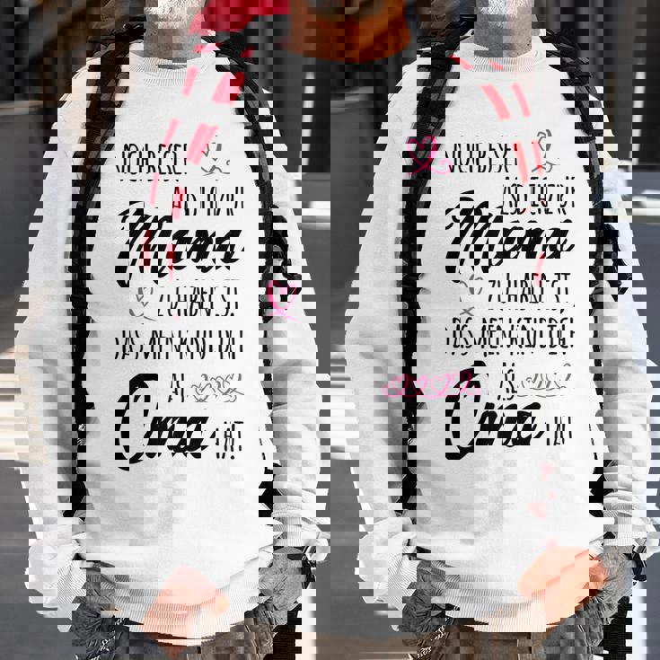 Omi Besser als Mama Sweatshirt, Lustiges Oma Großmutter Tee Geschenke für alte Männer