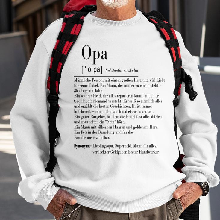 Opa Definition Sweatshirt, Herren Spruch für Großvater Geschenke für alte Männer