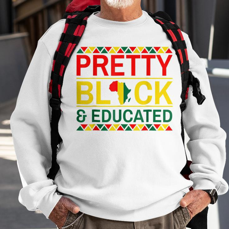 Pretty Black And Educated African Women Black History Month V3 Sweatshirt Gifts for Old Men