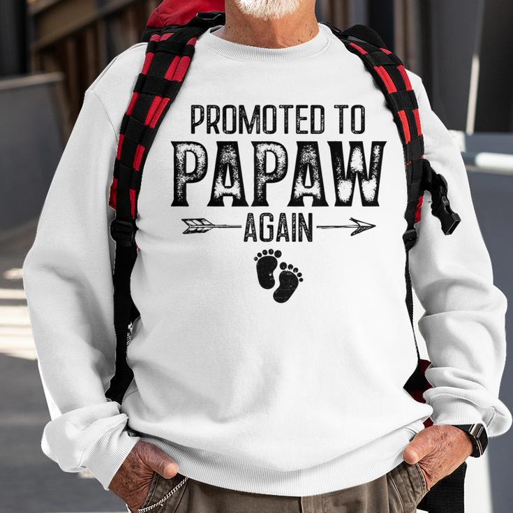 Promoted To Papaw Again Vintage Fathers Day For Dad Sweatshirt Gifts for Old Men