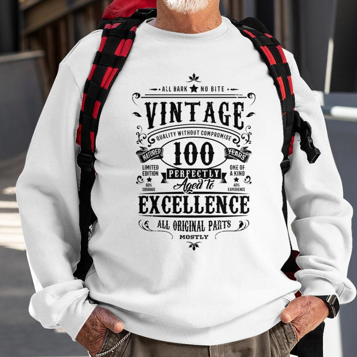 Retro 100 Jahre Oma Geburtstag Langarmshirt, Vintage 1922 Design Sweatshirt Geschenke für alte Männer