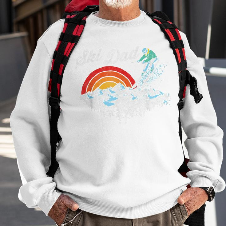 Retro Ski Dad Vintage Skiing Graphic Sweatshirt Gifts for Old Men