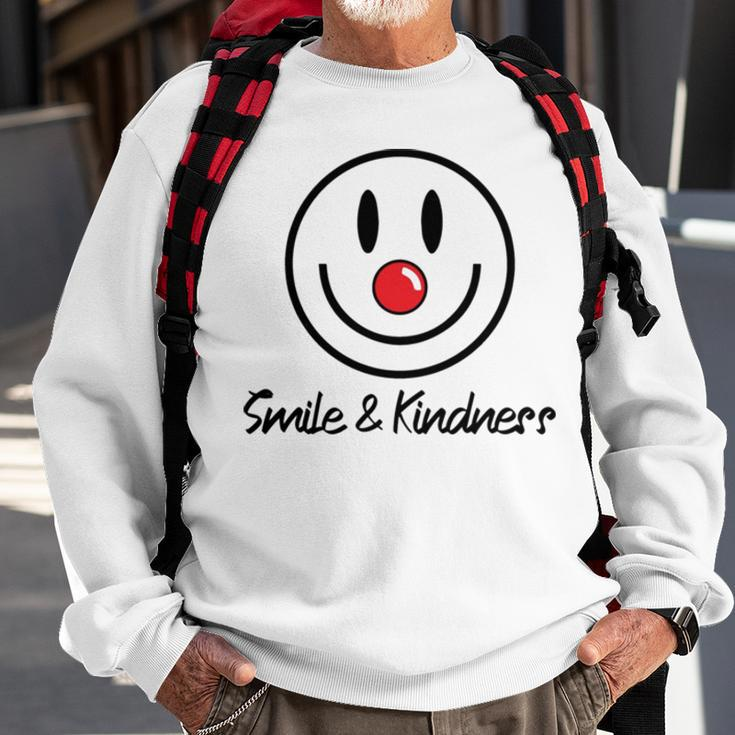 Smile And Kindness Red Nose Day Sweatshirt Gifts for Old Men