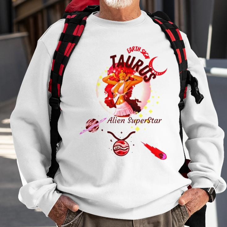 Taurus Woman Alien Superstar Sweatshirt Gifts for Old Men