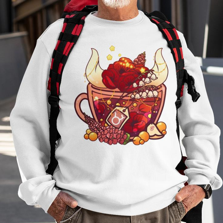 Taurus Zodiac Teacup Sweatshirt Gifts for Old Men