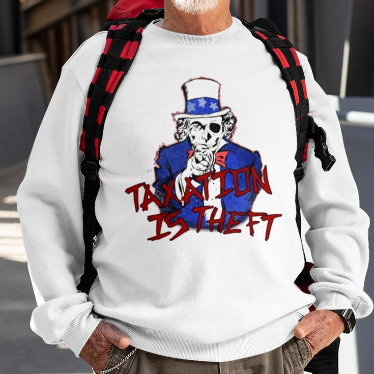 Taxation Is Theft Sweatshirt Gifts for Old Men