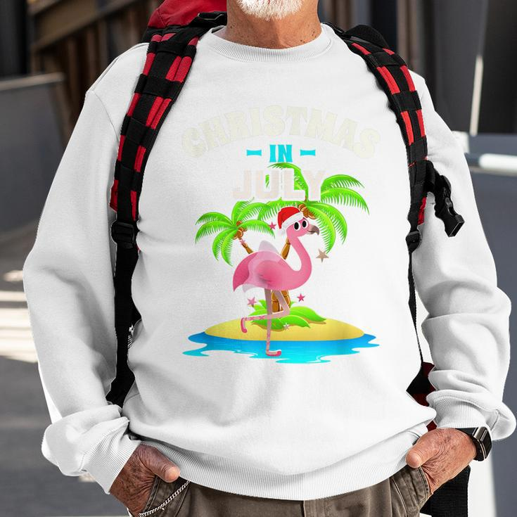 Tropischer Rosa Flamingo Sweatshirt, Hawaii Sommer Niedlich, Weihnachten im Juli Geschenke für alte Männer