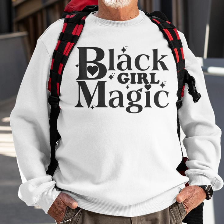 Vintage Afro Black Girl Magic Black History Retro Melanin Sweatshirt Gifts for Old Men