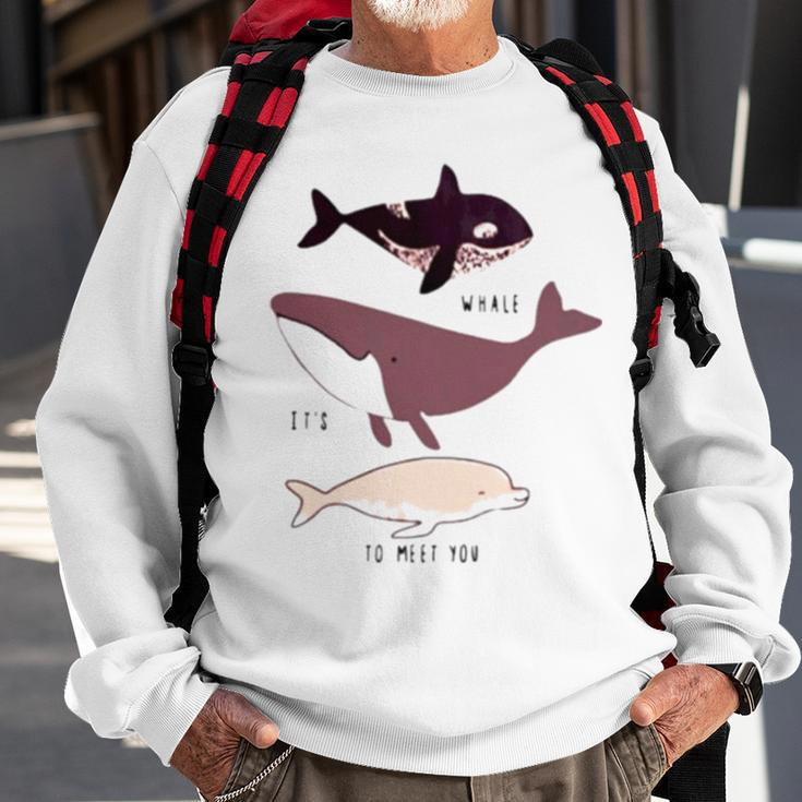 Whale It’S To Meet You Sweatshirt Gifts for Old Men