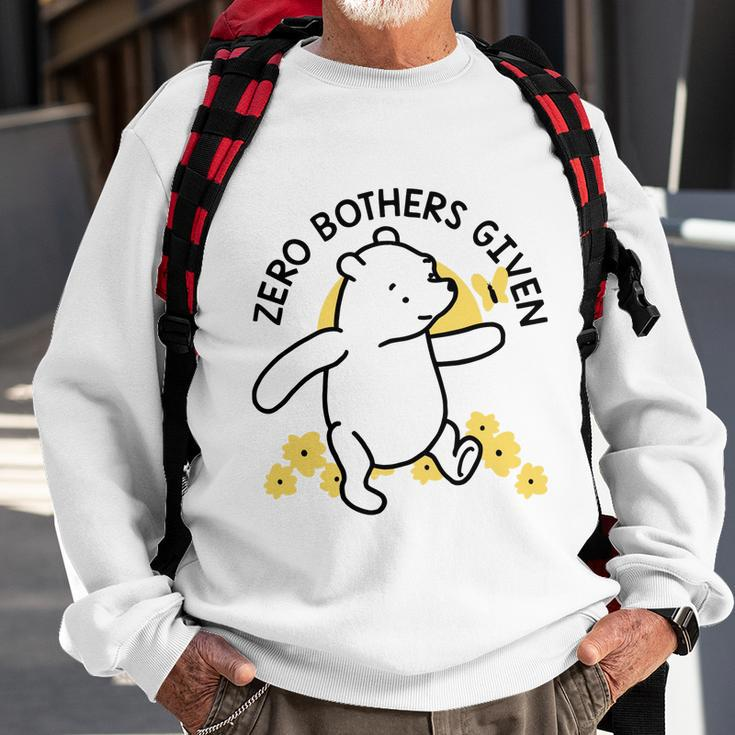 Zero Bothers Given Funny Zero Bothers Given V2 Sweatshirt Gifts for Old Men
