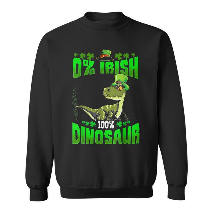 0 Irish 100 Dinosaur T-Rex Leprechaun St Patricks Day Sweatshirt