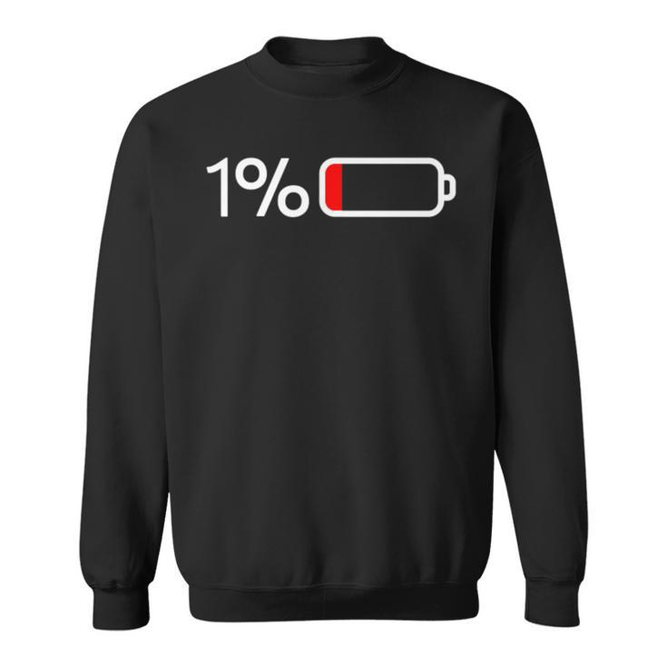1  Battery - 1  Battery - Fun Low Energy Percentage  Sweatshirt