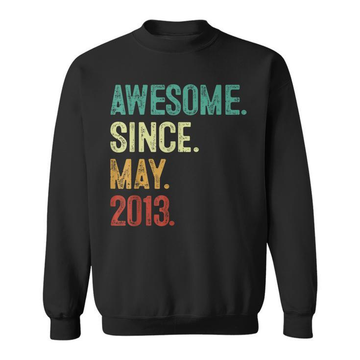 10 Years Old Awesome Since May 2013 10Th Birthday Sweatshirt