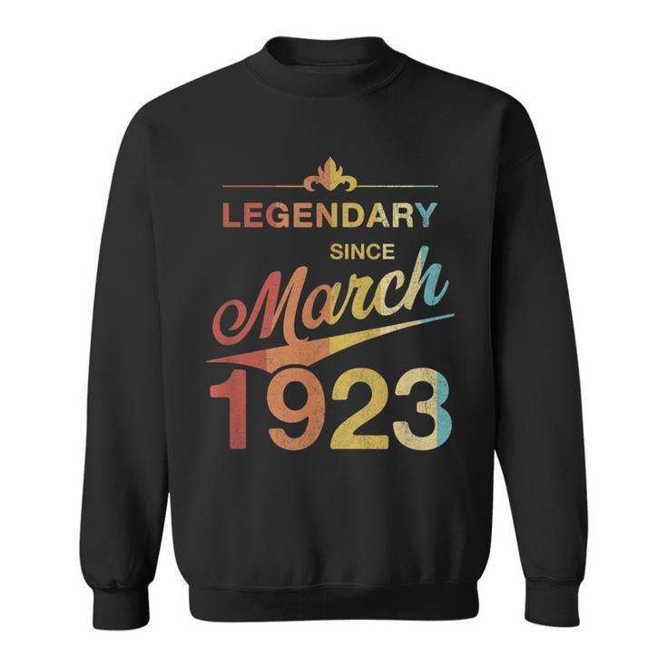 100 Geburtstag 100 Jahre Alt Legendär Seit März 1923 V5 Sweatshirt