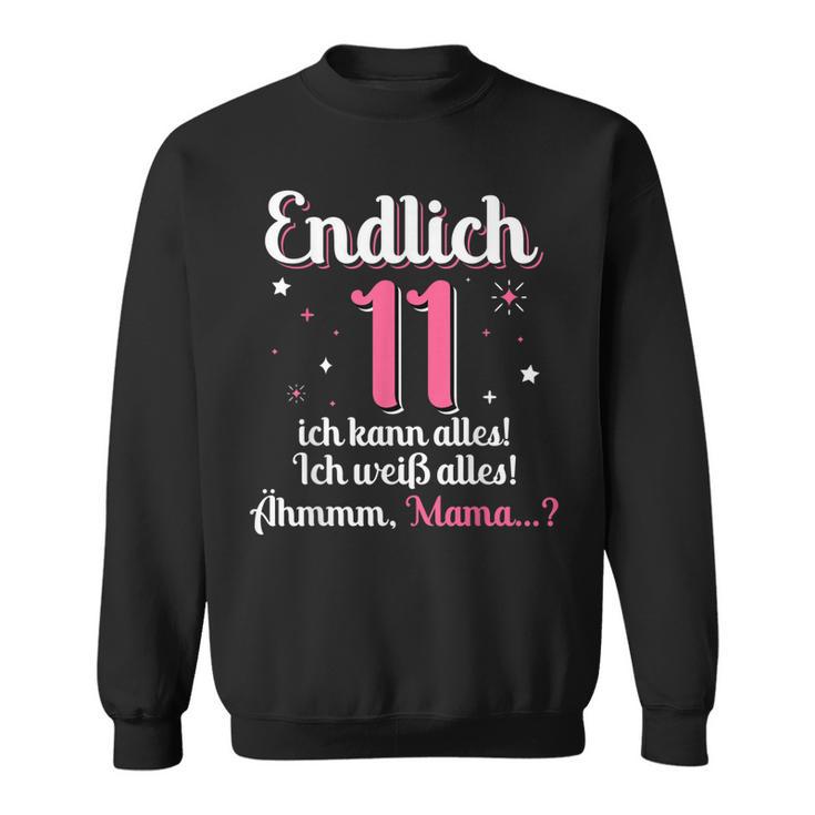 11 Geburtstag Mädchen 11 Jahre Alt Mama Ich Kann Alles Sweatshirt