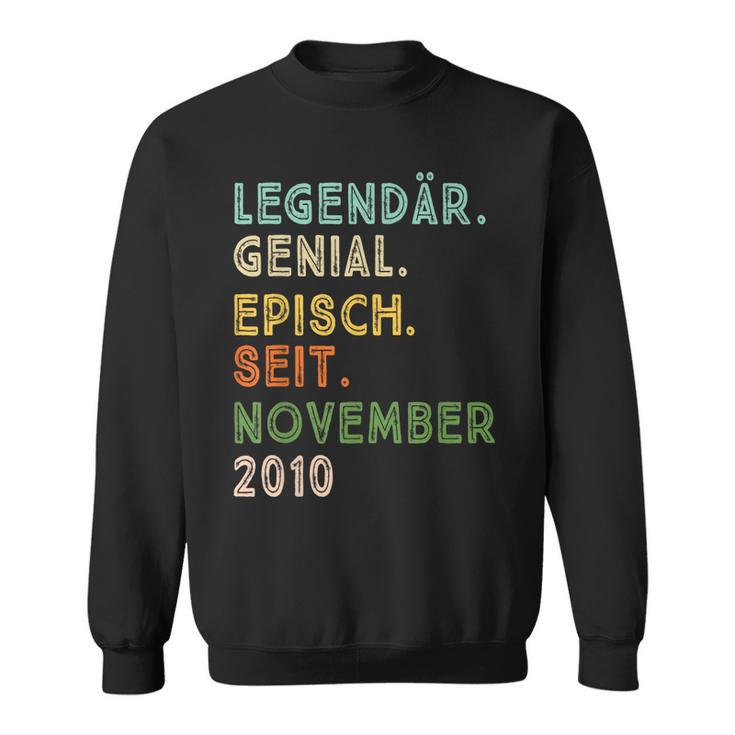 12 Geburtstag November Legendär Episch Seit 2010 Sweatshirt